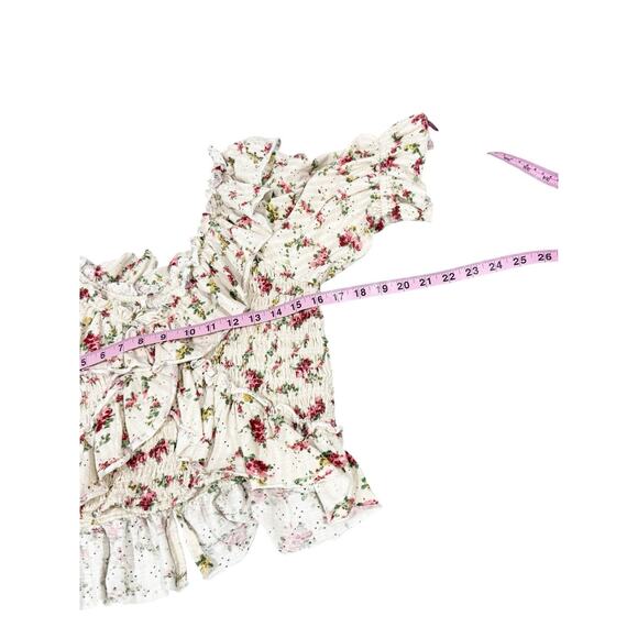 Free People Favorite Girl Top Tea Party Combo Floral Boho Ruffle Size Large - Picture 10 of 12